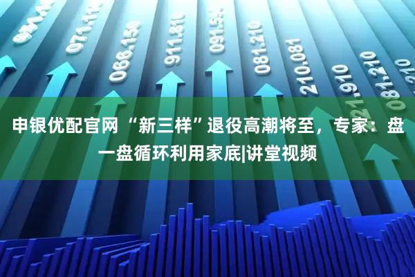 申银优配官网 “新三样”退役高潮将至，专家：盘一盘循环利用家底|讲堂视频